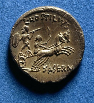 Denier romain décoré d